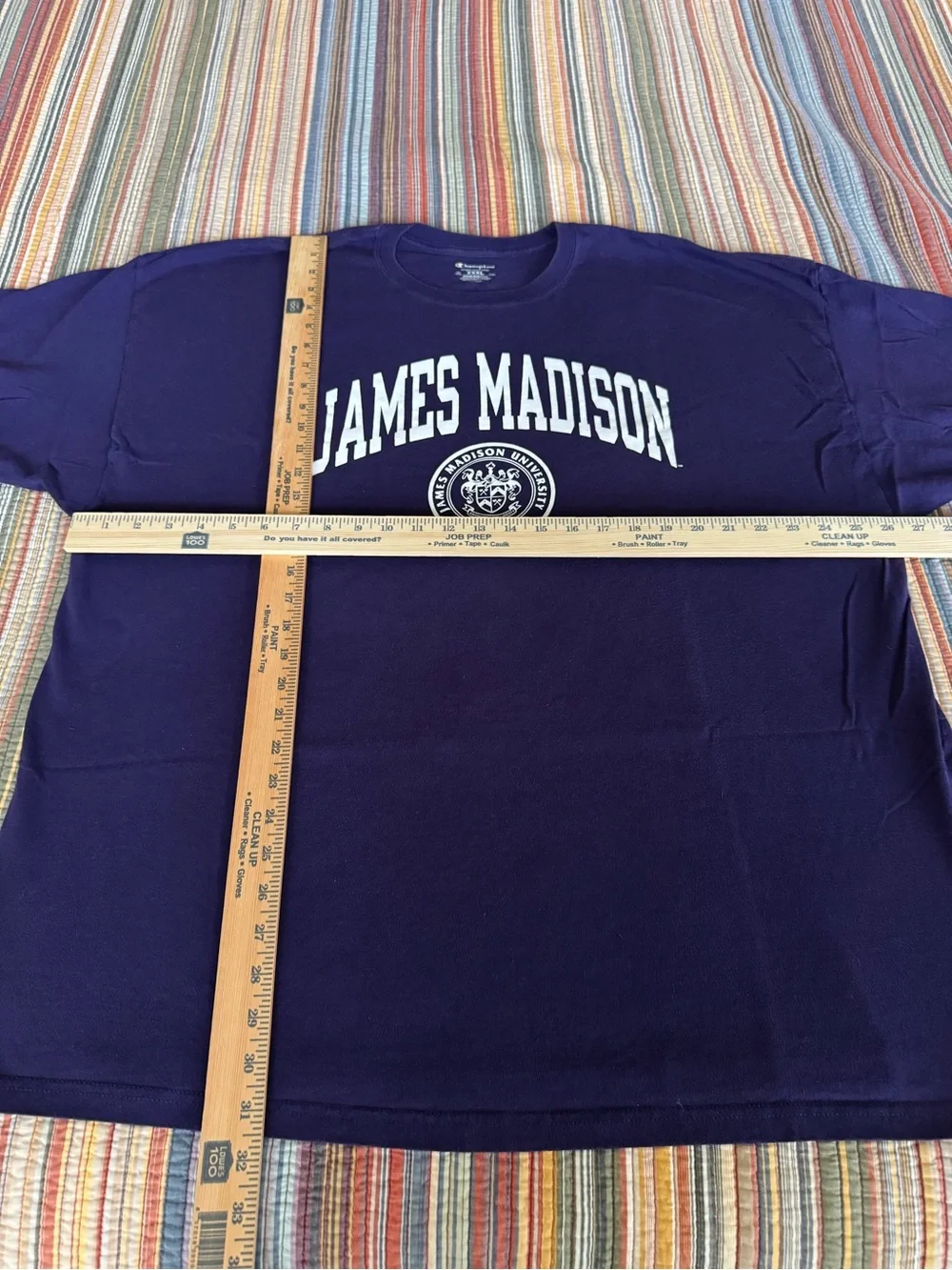 James Madison Dukes JMU Men's Purple Short Sleeve T-Shirt White Logo XXXL - Picture 6 of 9